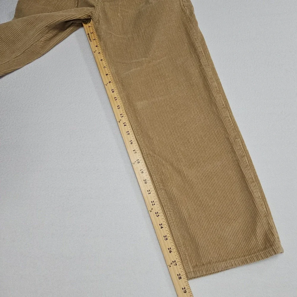 Empyre Relaxed Fit Corduroy Pants Mens 32 Tan Skater Streetwear Baggy Straight